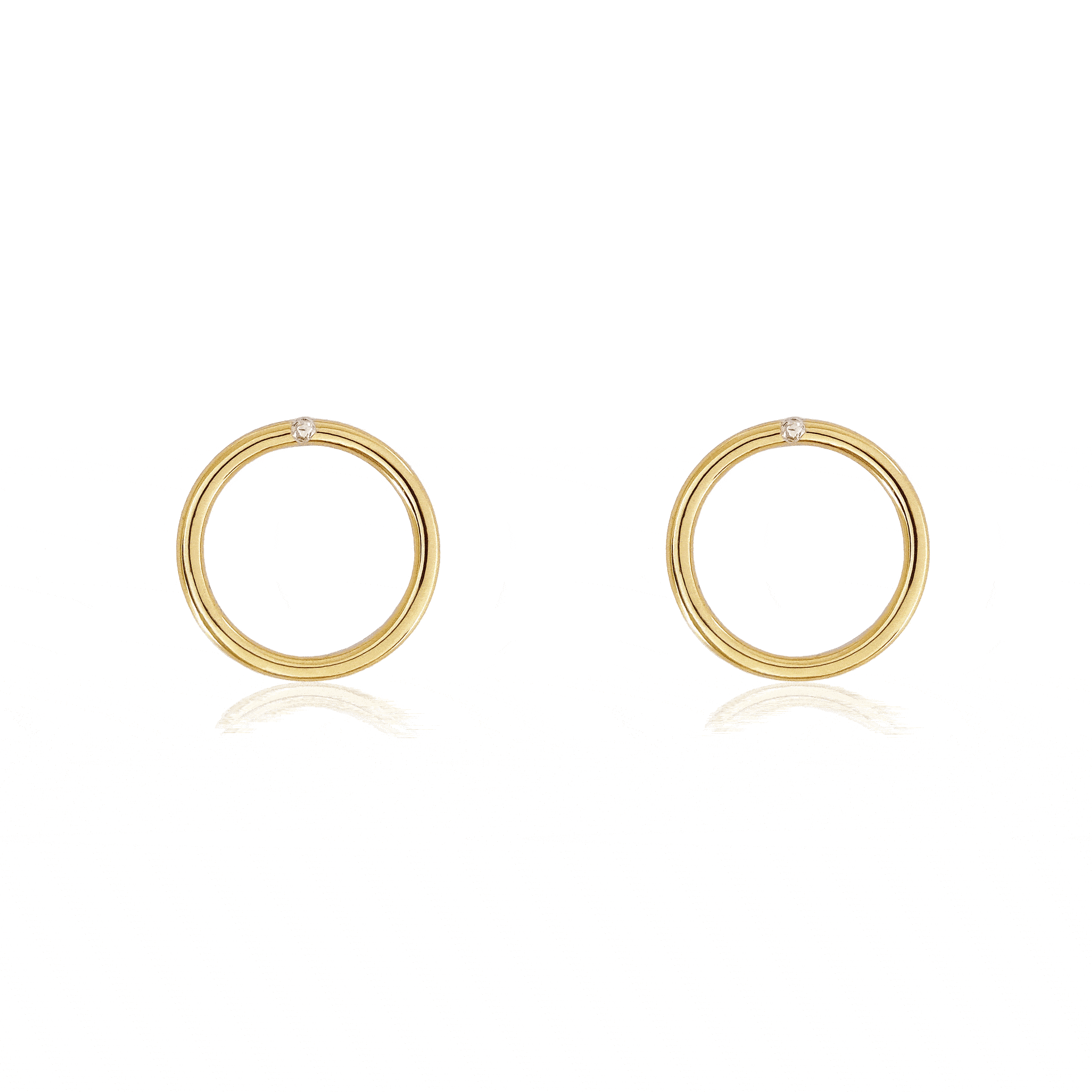 BUBBLE TWO TONE EARRINGS