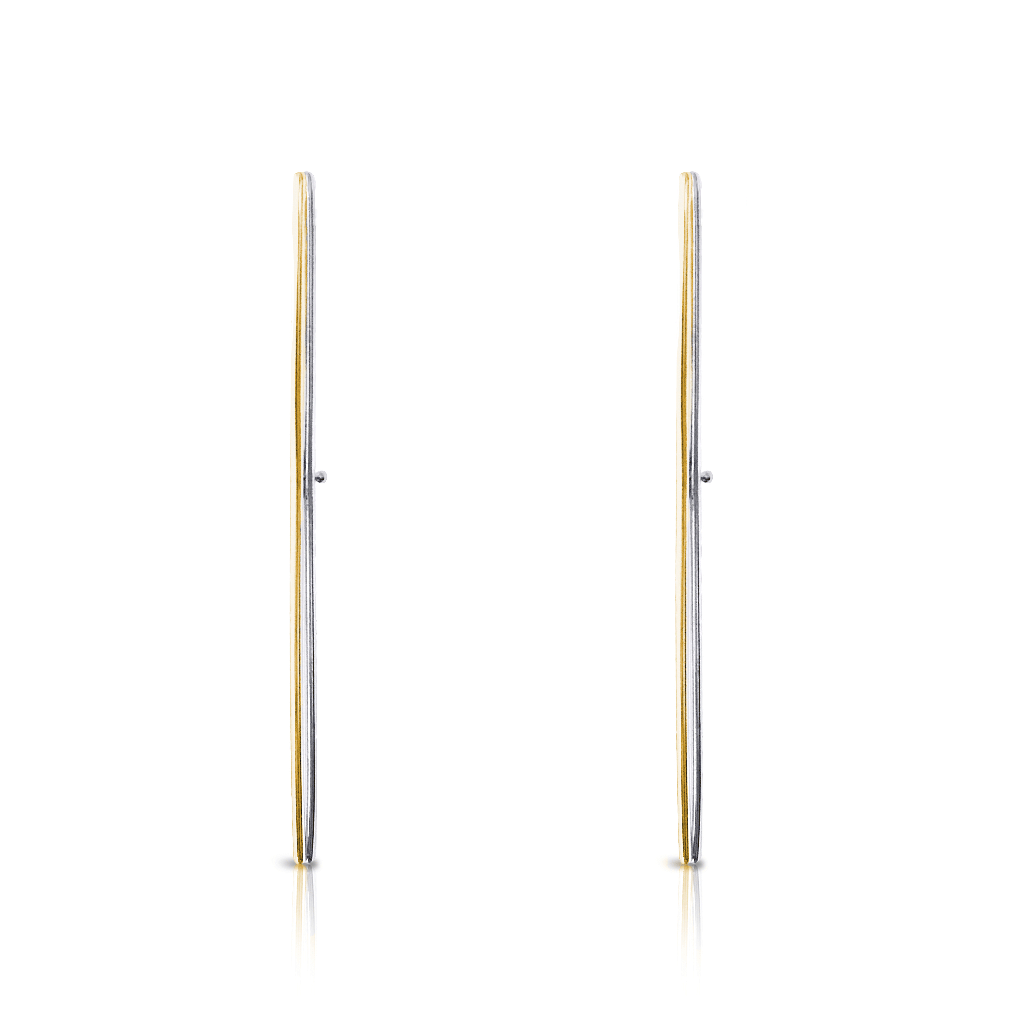 TICK TOCK TWO TONE EARRINGS - GOLD/SILVER
