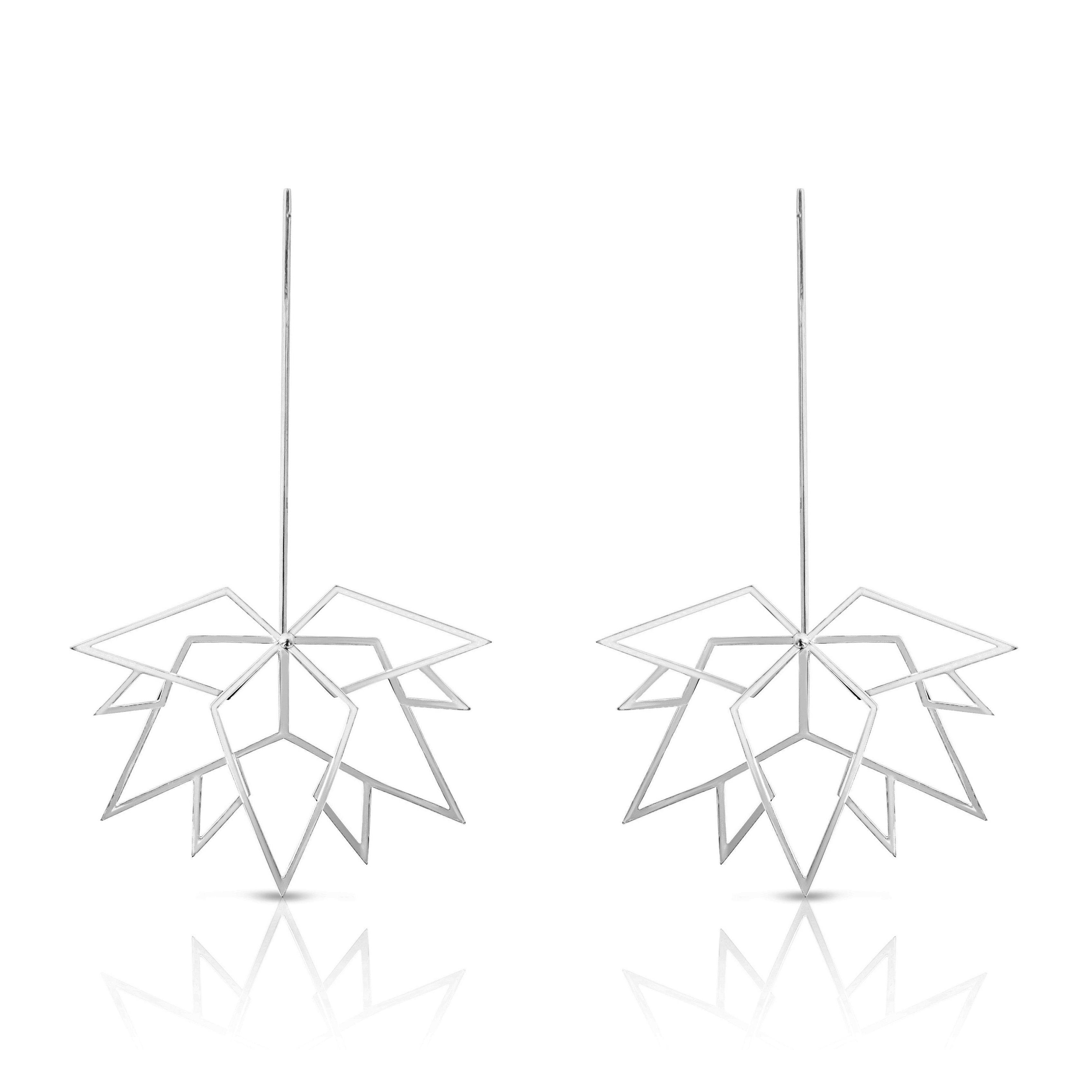 Maple Leaf Silver Earrings