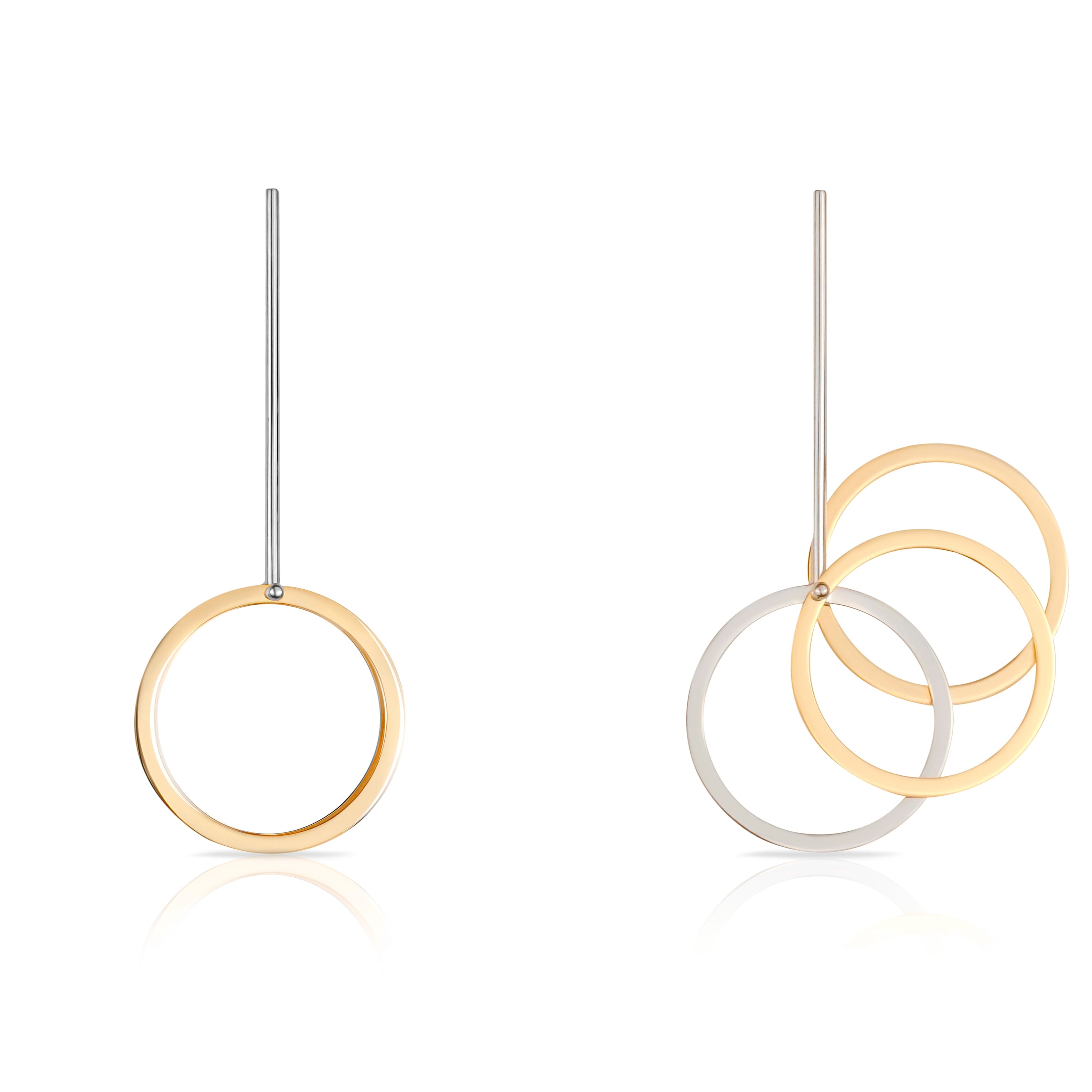 ECLIPSE TWO TONE EARRINGS