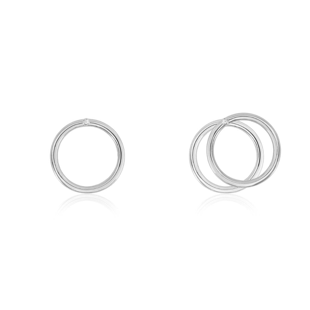 Bubble silver earrings