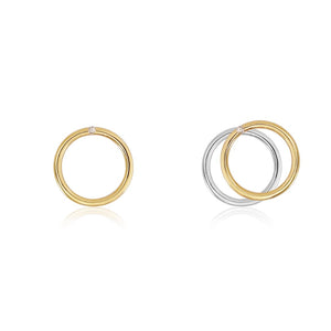 Bubble two tone earrings