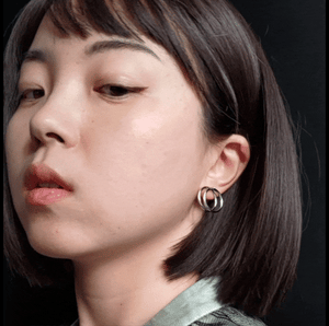 Bubble silver earrings