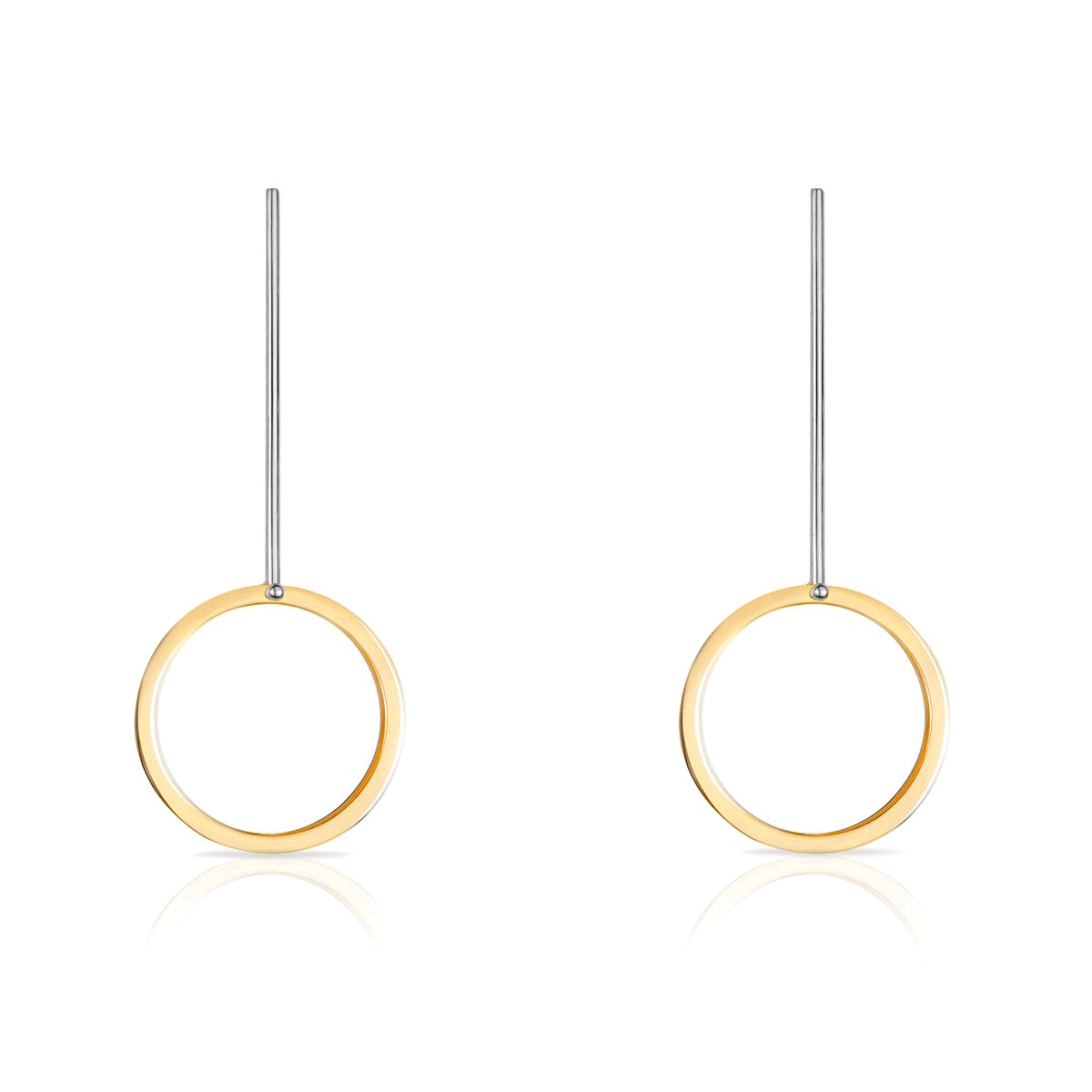 ECLIPSE TWO TONE EARRINGS