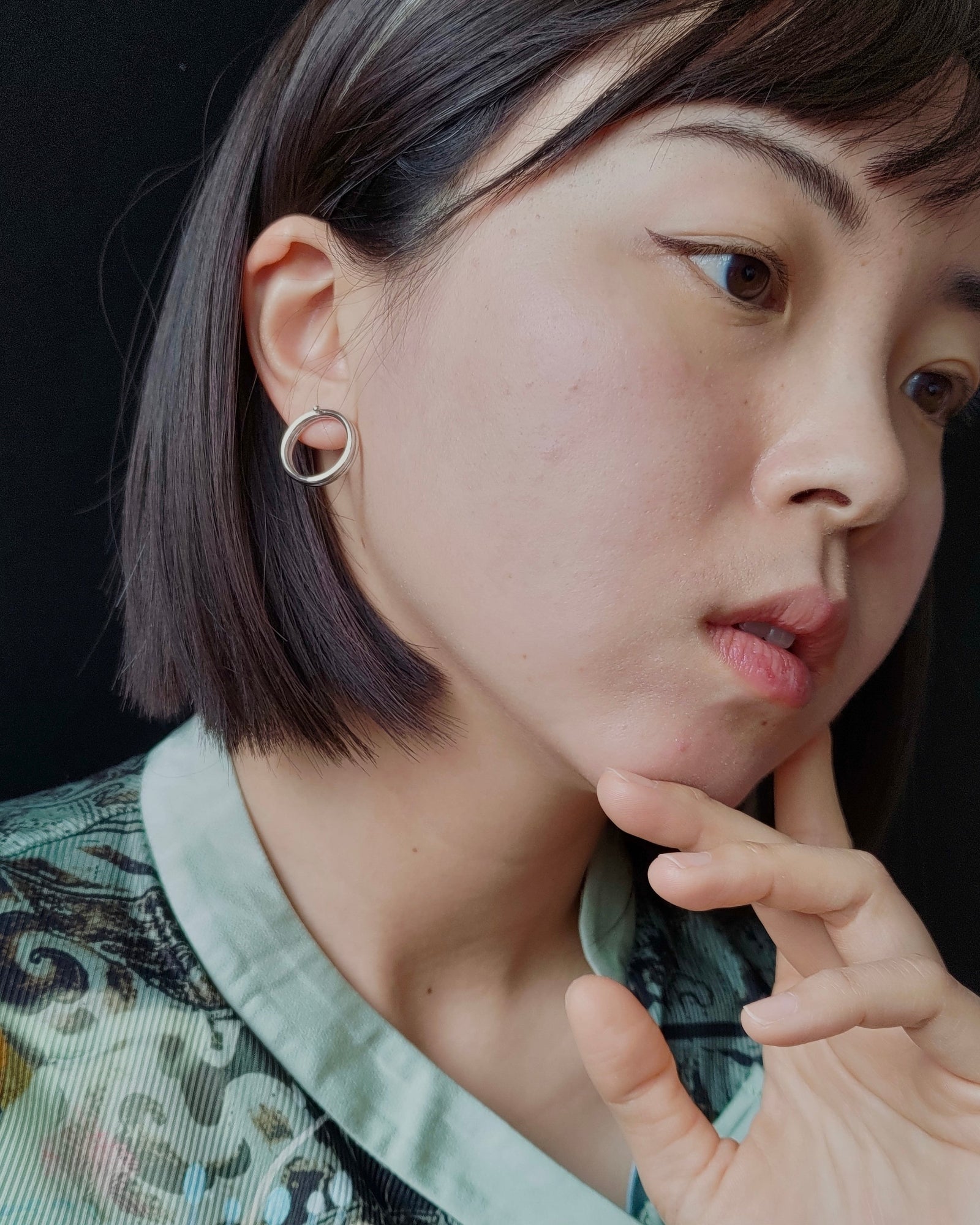 Bubble silver earrings