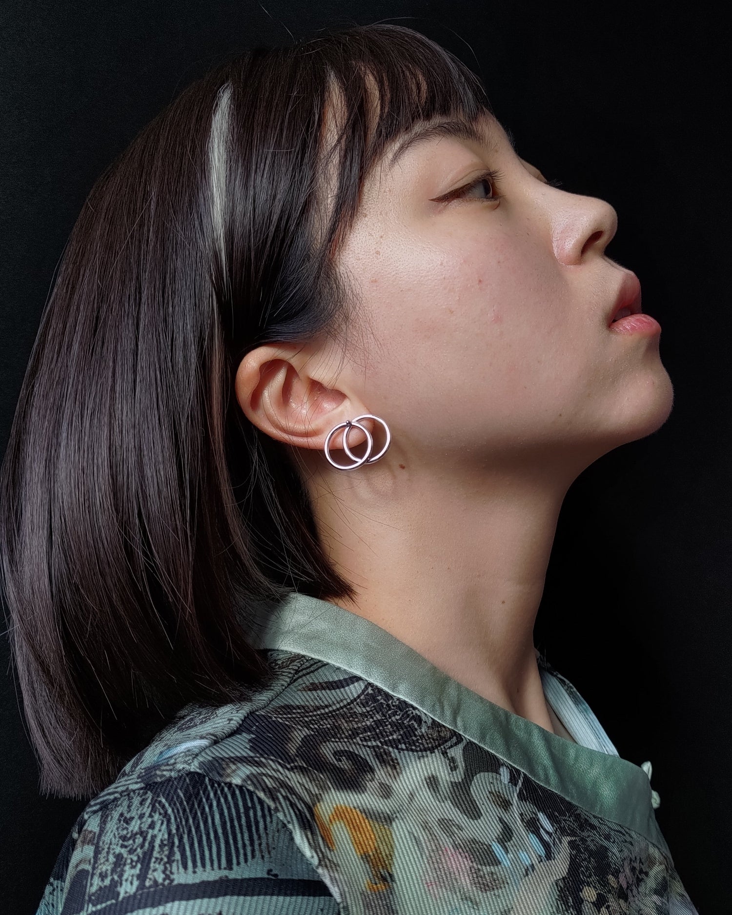 Bubble silver earrings