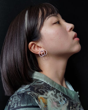 Bubble silver earrings