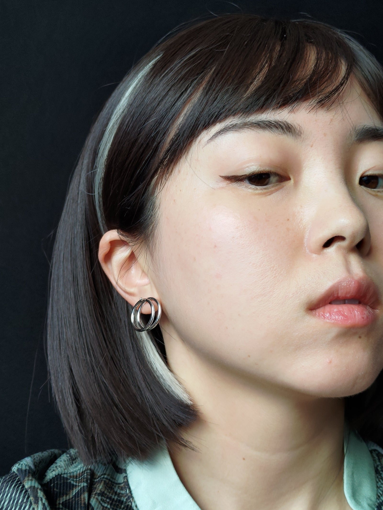 Bubble silver earrings