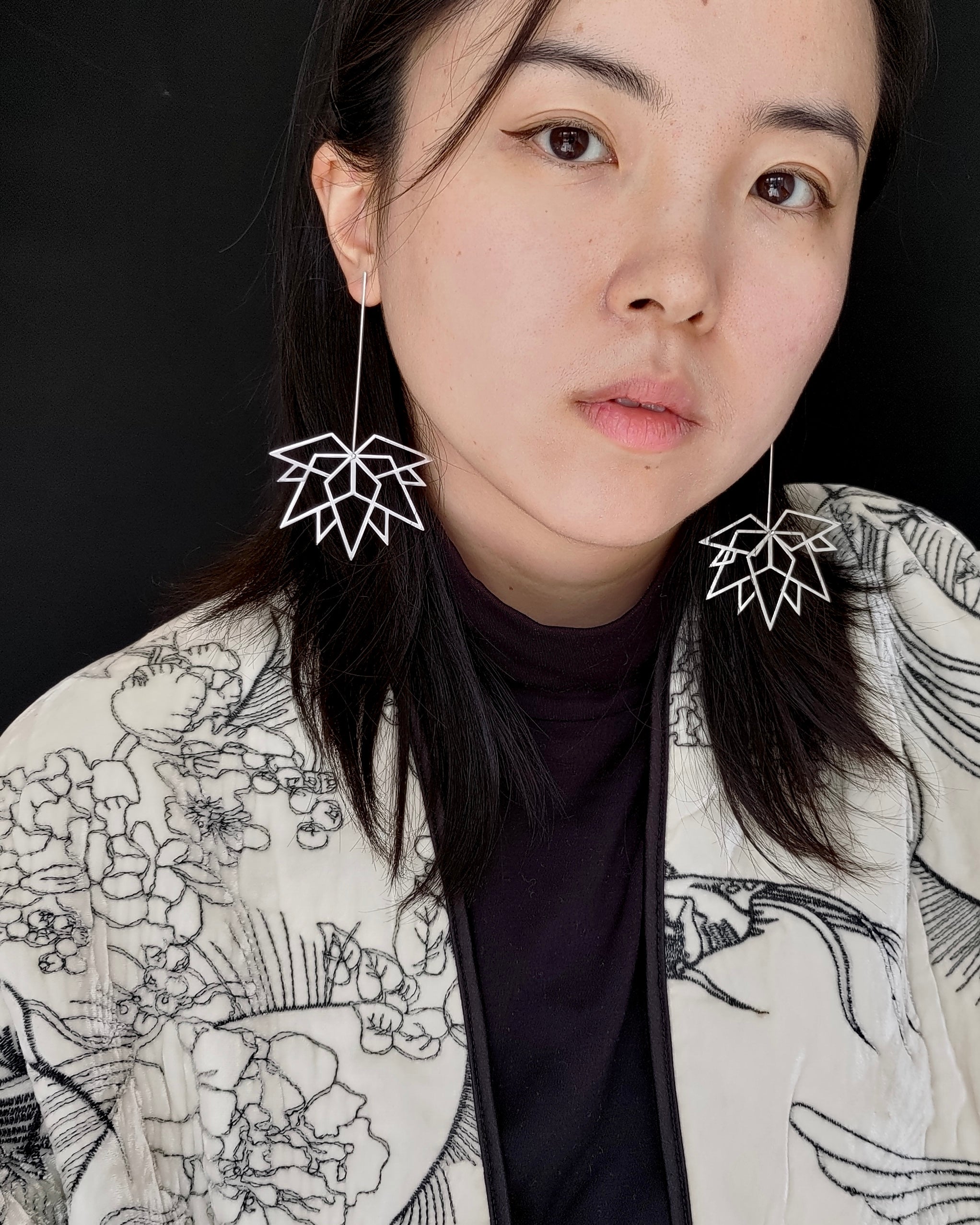Maple Leaf Silver Earrings