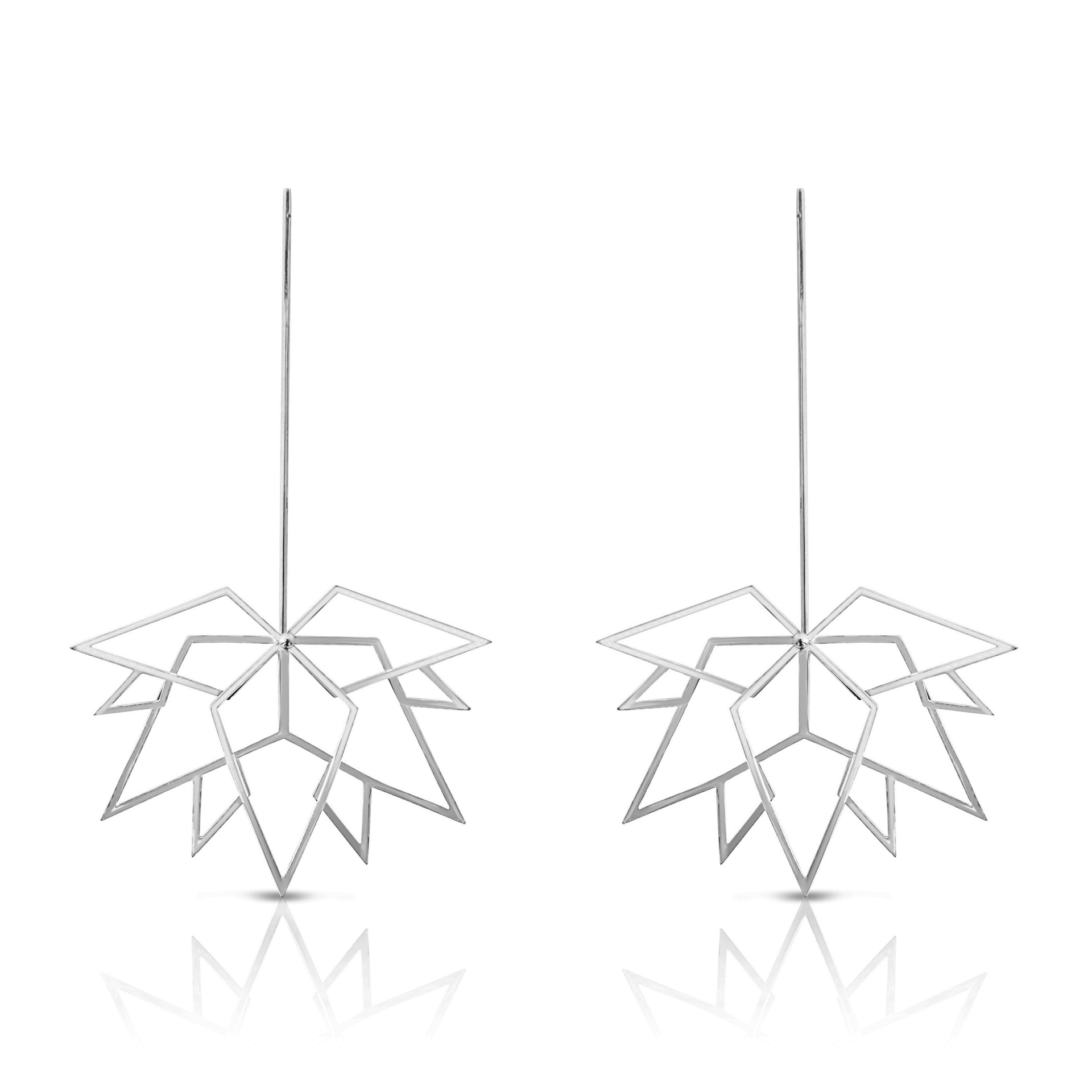 Maple Leaf Silver Earrings