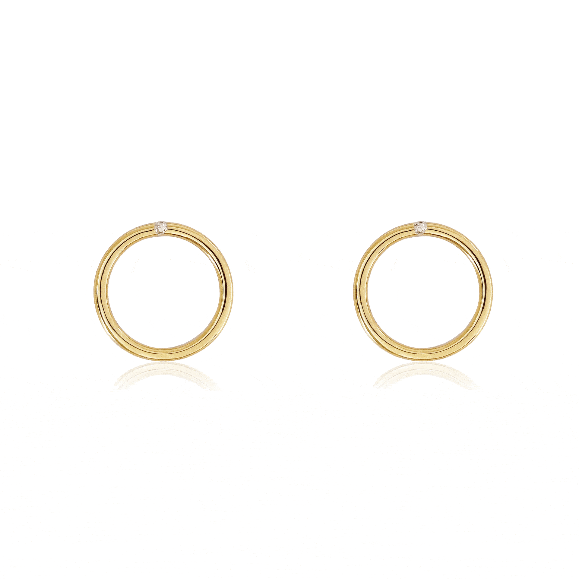 Bubble two tone earrings