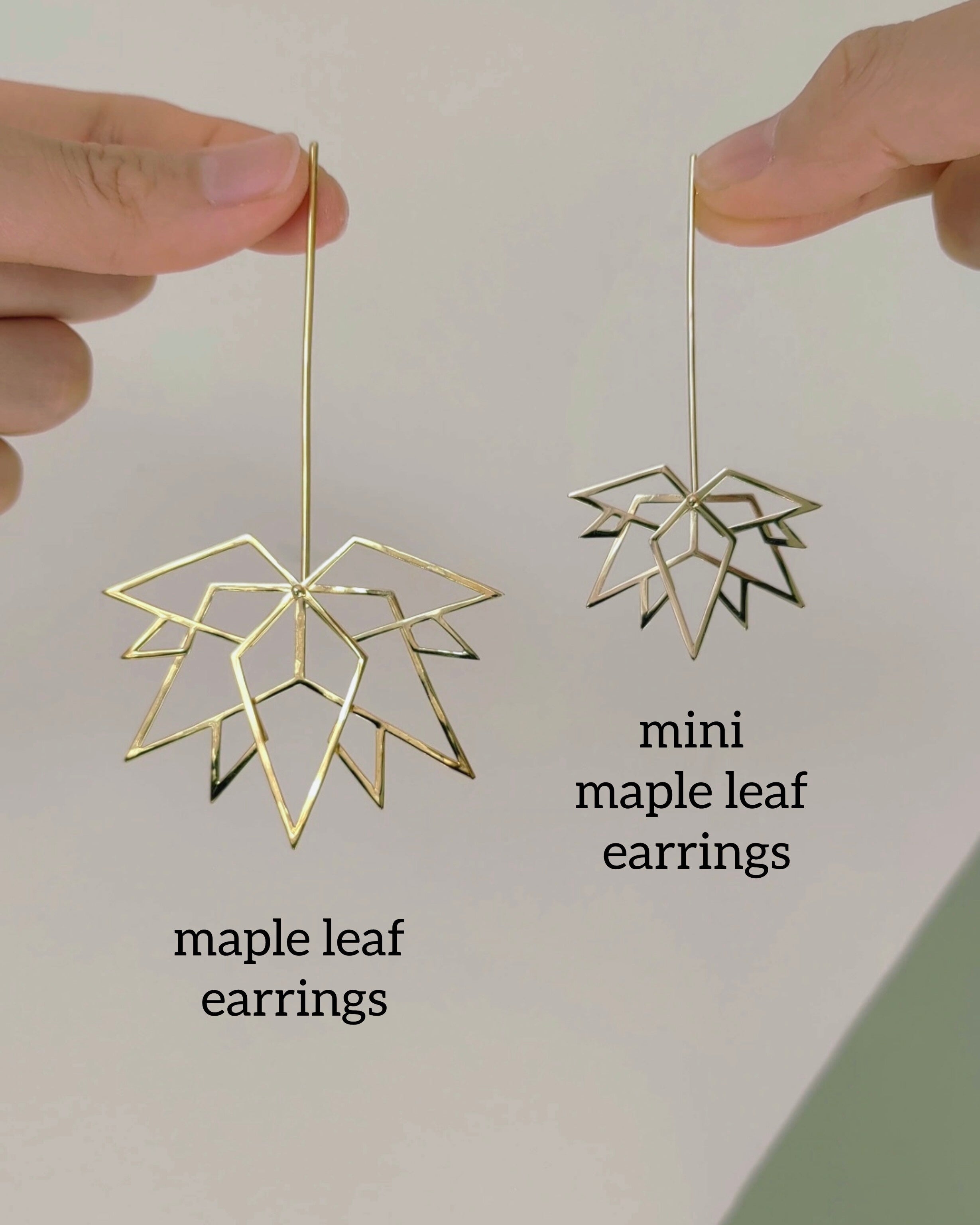 Maple Leaf Gold Earrings