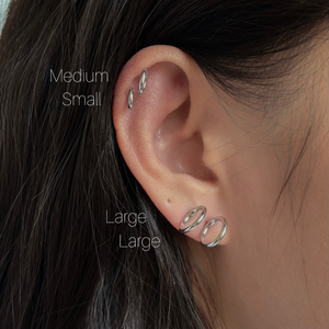 Circle stud earrings