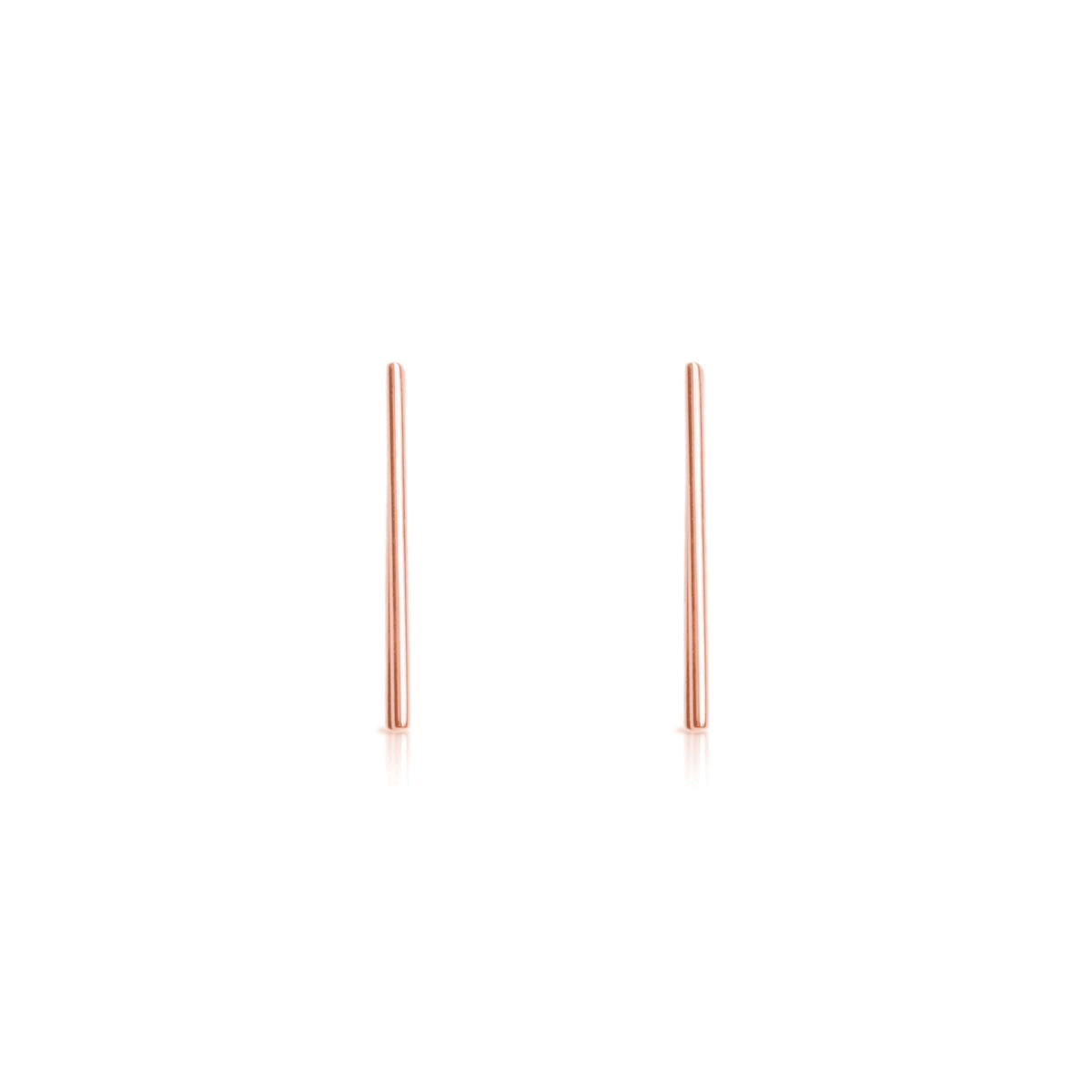 Mini Tick Tock Rose Gold Earrings