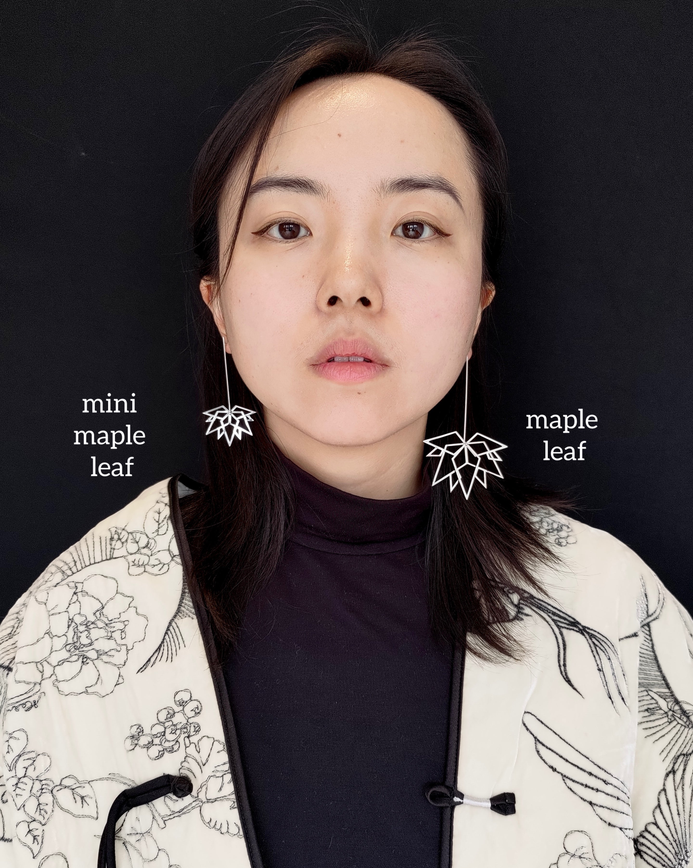 Maple Leaf Silver Earrings