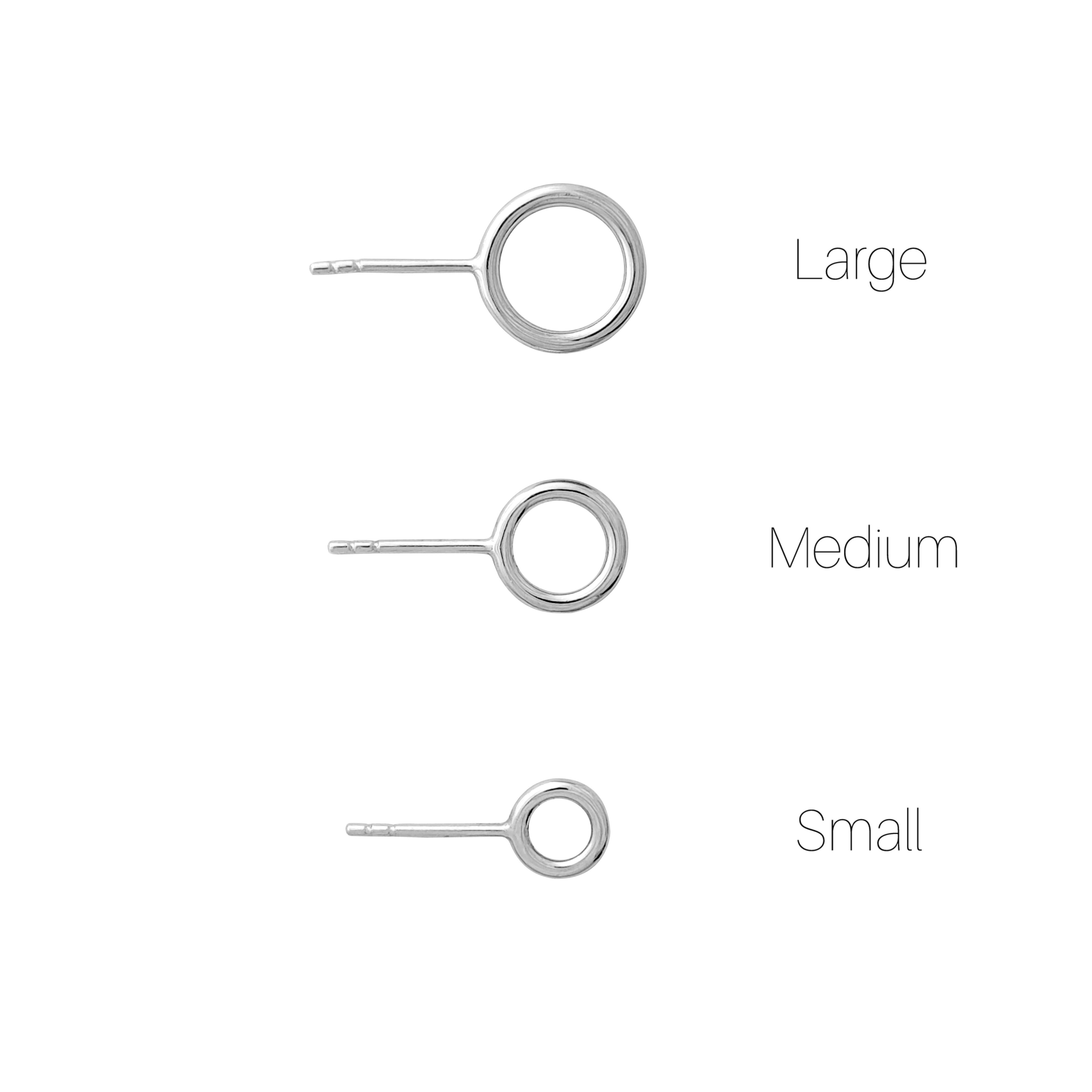 Circle stud earrings