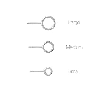 Circle stud earrings