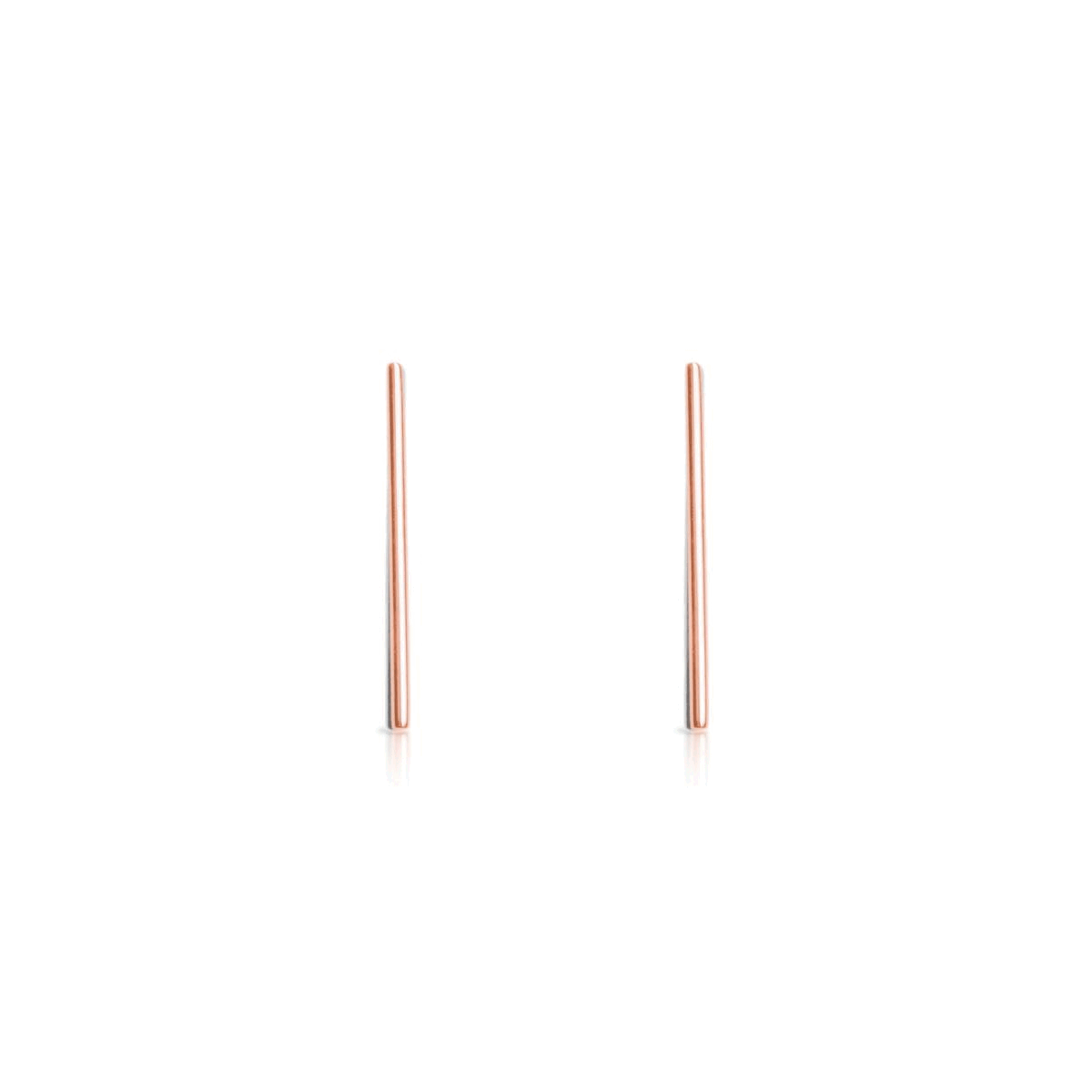 MINI TICK TOCK TWO TONE EARRINGS - ROSE GOLD/SILVER