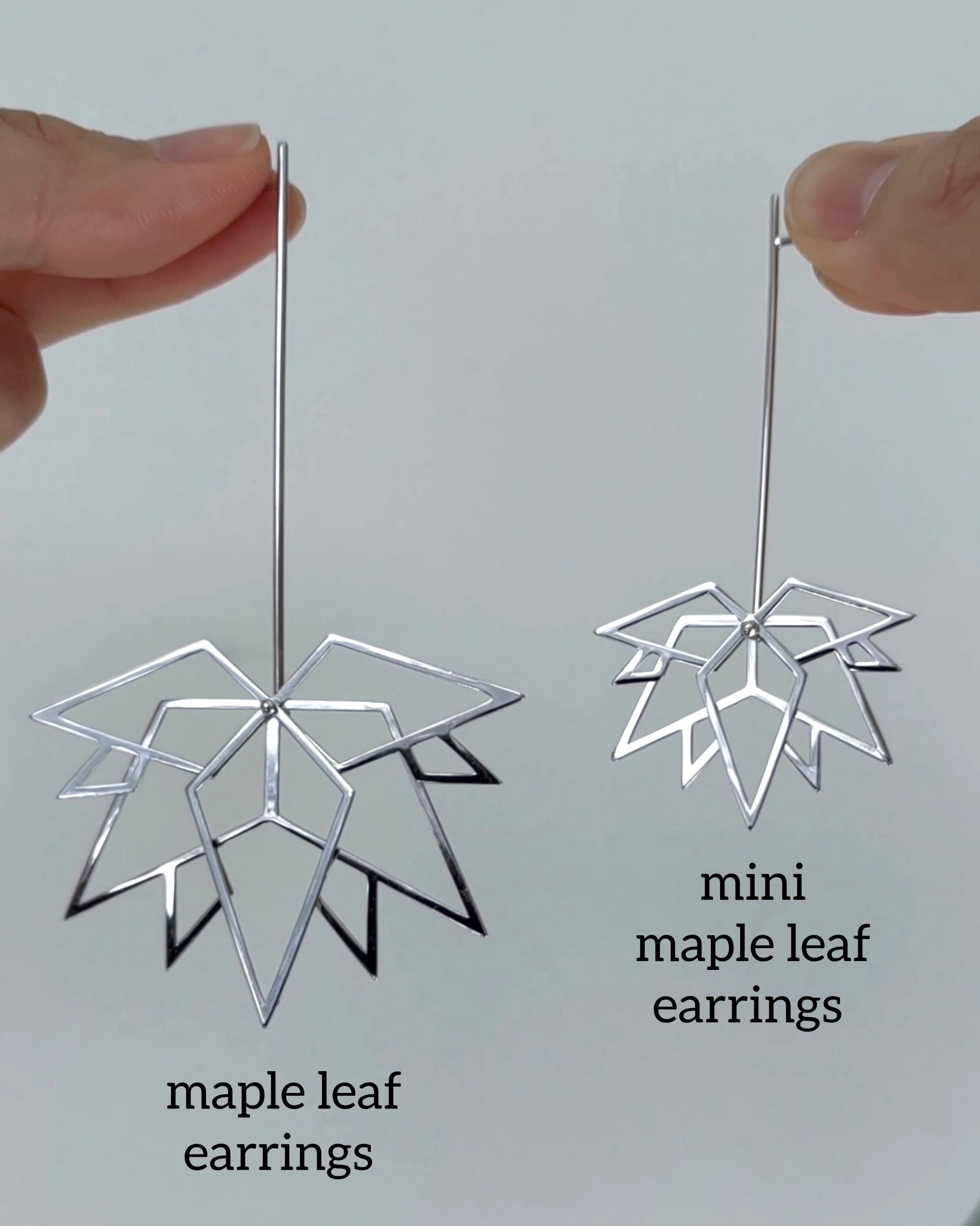 Maple Leaf Silver Earrings