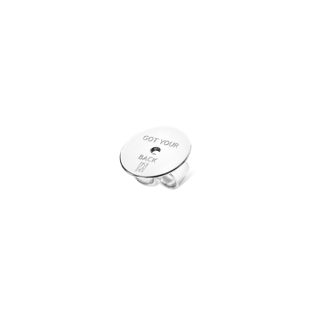 Silver earring backs (1 pair)