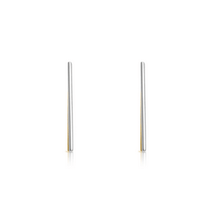 Mini Tick Tock Two-Tone Earrings